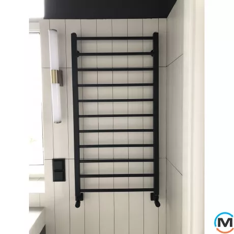 Полотенцесушитель Genesis-Aqua LEVEL 1200x530 белый, Цвет: Белый, Высота (мм): 1200, фото , изображение 5