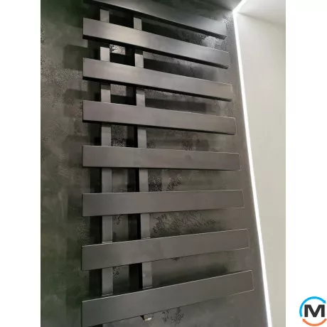 Сушка для рушників Genesis-Aqua MAGNUM LIGHT 1200x350 чорний, Колір: Чорний, Висота (мм): 1200, Ширина (мм): 350, фото , зображення 6