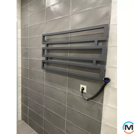 Полотенцесушитель Genesis-Aqua OMNIA 550x1200 графит, Цвет: Графит, фото , изображение 5