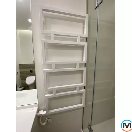 Сушка для рушників Genesis-Aqua QUATTRO 1200x530 білий, Колір: Білий, Висота (мм): 1200, фото , зображення 11