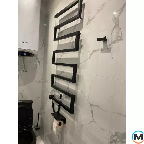 Сушка для рушників Genesis-Aqua SNAKE 800x530 чорний, Колір: Чорний, Висота (мм): 800, фото , зображення 13