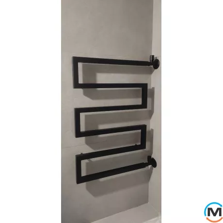 Сушка для рушників Genesis-Aqua SNAKE 1000x530 чорний, Колір: Чорний, Висота (мм): 1000, фото , зображення 14