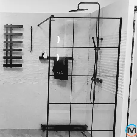 Сушка для рушників Genesis-Aqua SPLIT 1000x500 графіт, Колір: Графіт, Висота (мм): 1000, фото , зображення 10