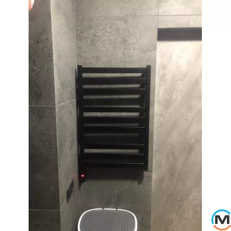 Сушка для рушників Genesis-Aqua TRISTAR FLAT 1200x530 чорний, Колір: Чорний, Висота (мм): 1200, фото , зображення 6