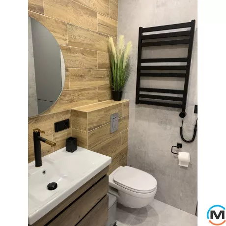 Сушка для рушників Genesis-Aqua TRISTAR FLAT 1200x530 чорний, Колір: Чорний, Висота (мм): 1200, фото , зображення 7