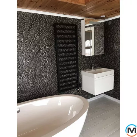 Сушка для рушників Genesis-Aqua SANTA 1000x530 чорний, Колір: Чорний, Висота (мм): 1000, фото , зображення 3