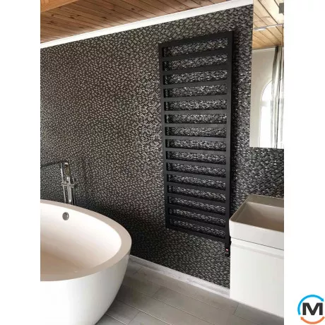 Сушка для рушників Genesis-Aqua SANTA 1200x530 чорний, Колір: Чорний, Висота (мм): 1200, фото , зображення 6