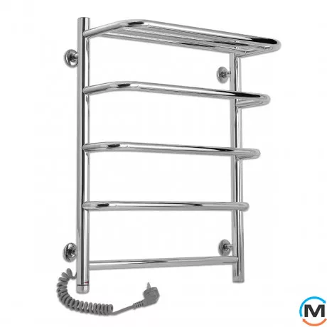 Полотенцесушитель электрический Laris Стандарт П5 500 х 660 с полкой Э (подкл. слева), фото 