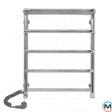 Полотенцесушитель электрический Laris Стандарт П5 500 х 660 с полкой Э (подкл. слева), фото , изображение 2