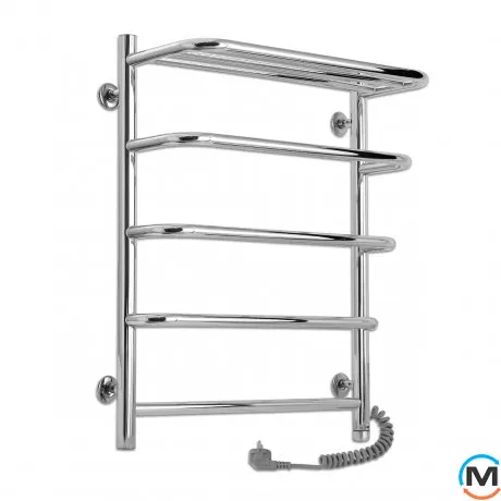 Сушка для рушників електрична Laris Стандарт П5 500 х 660 з полицею Е (підкл. праворуч), фото 