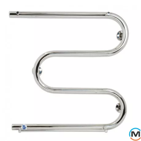 Полотенцесушитель водяной Laris Змеевик 25 РС3 500 х 500 с 2-мя полками 1/2'', фото , изображение 3