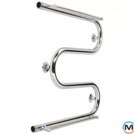 Сушка для рушників водяна Laris Змійовик 25 РС3 500 х 500 з 2-ма полицями 3/4'', фото 