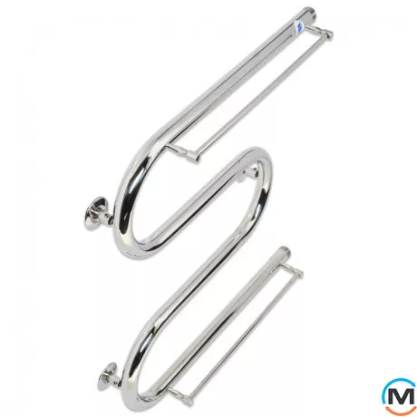 Сушка для рушників водяна Laris Змійовик 25 РС3 500 х 500 з 2-ма полицями 3/4'', фото , зображення 2