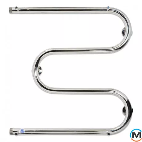 Сушка для рушників водяна Laris Змійовик 25 РС3 500 х 500 з 2-ма полицями 3/4'', фото , зображення 3