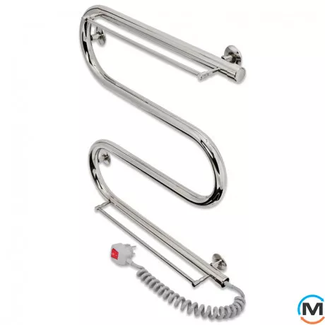 Полотенцесушитель электрический Laris Змеевик 25 РС3 500 х 500 с 2-мя полками Э (подкл. справа), фото , изображение 3