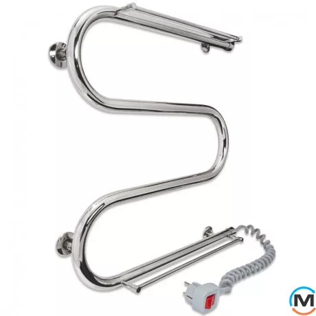 Полотенцесушитель электрический Laris Змеевик 25 РС3 500 х 500 с 2-мя полками Э (подкл. справа), фото 