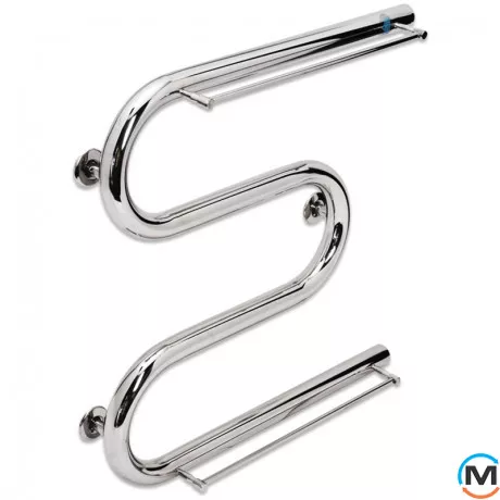 Полотенцесушитель водяной Laris Змеевик 30 РС3 500 х 500 с 2-мя полками 1/2'', фото , изображение 2