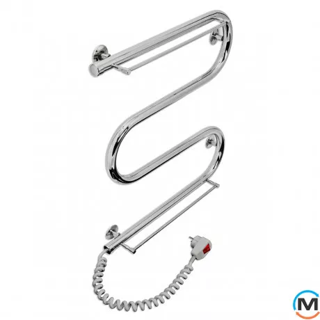 Полотенцесушитель электрический Laris Змеевик 25 РС3 500 х 500 с 2-мя полками Э (подкл. слева), фото 