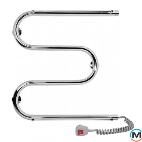 Полотенцесушитель электрический Laris Змеевик 25 РС3 500 х 500 с 2-мя полками Э (подкл. справа), фото , изображение 2