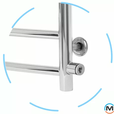 Полотенцесушитель водяной Laris Классик П8 500 х 800 б/п 1/2" мц 700, фото , изображение 5