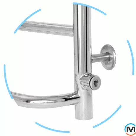 Сушка для рушників водяна Laris Євромікс П6 450 х 600 б/п 1/2" мц 500, фото , зображення 5