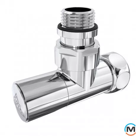 Кран кутовий Laris Звичайний 1/2" - 3/4" + ексцентрики 2шт. (LX-4701), фото , зображення 2