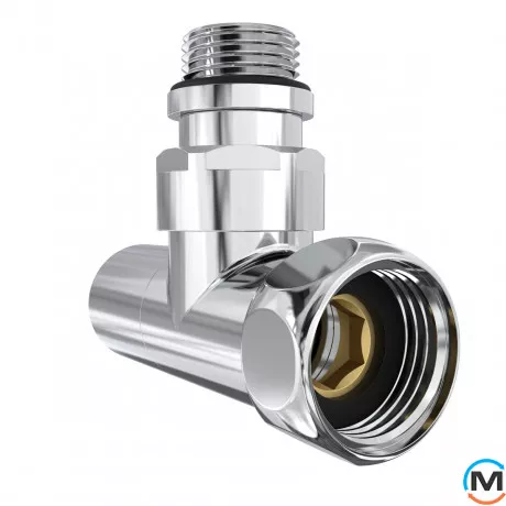 Кран кутовий Laris Звичайний 1/2" - 3/4" + ексцентрики 2шт. (LX-4701), фото , зображення 3