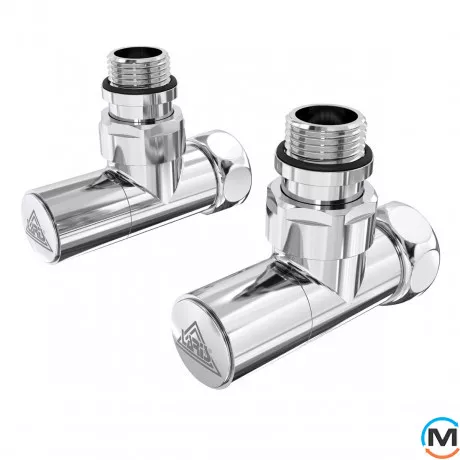 Кран кутовий Laris Звичайний 1/2" - 3/4" + ексцентрики 2шт. (LX-4701), фото 