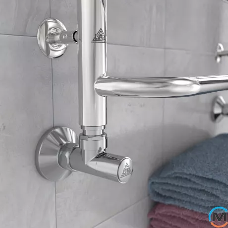 Кран кутовий Laris Звичайний 1/2" - 3/4" + ексцентрики 2шт. (LX-4701), фото , зображення 5