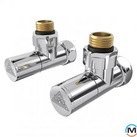 Кран кутовий Laris 1/2" - 3/4" Звичайний + ексцентрики 2шт. (LX-8202), фото 