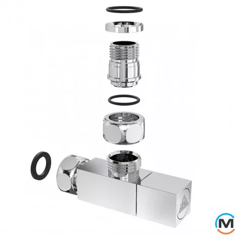 Кран кутовий Laris 1/2" - 3/4" Кватро Класік 2шт. (LX-851), фото , зображення 4