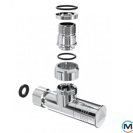 Кран кутовий Laris Звичайний 1/2" - 1/2" 2шт. (LX-4702), фото , зображення 4