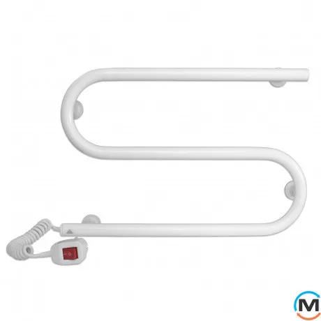 Полотенцесушитель электрический Laris Зебра Змеевик 25 ЧК2 500 х 330 Э (подкл. слева), фото , изображение 3