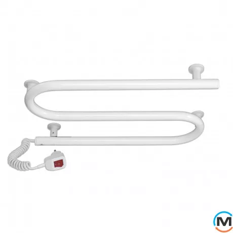 Полотенцесушитель электрический Laris Зебра Змеевик 25 ЧК2 500 х 330 Э (подкл. слева), фото , изображение 4