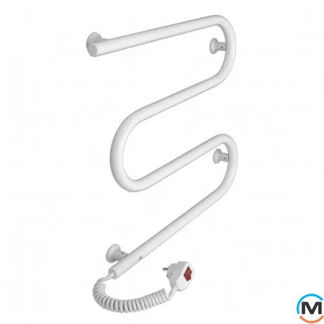 Полотенцесушитель электрический Laris Зебра Змеевик 25 ЧК3 500 х 500 Э (подкл. слева), фото 