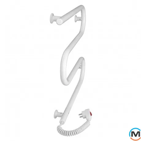 Полотенцесушитель электрический Laris Зебра Змеевик 25 ЧК3 500 х 500 Э (подкл. слева), фото , изображение 2