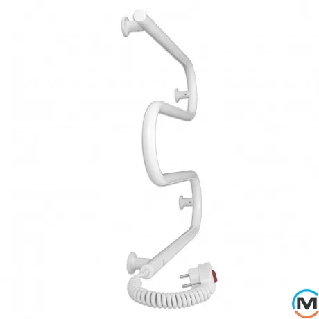 Полотенцесушитель электрический Laris Зебра Змеевик 25 ЧК3 500 х 500 Э (подкл. слева), фото , изображение 5