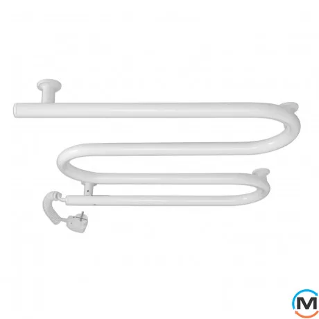 Полотенцесушитель электрический Laris Зебра Змеевик 25 ЧК3 500 х 500 Э (подкл. слева), фото , изображение 3