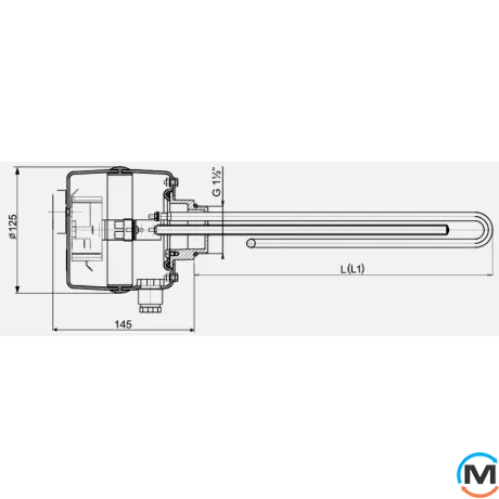 Электрический ТЭН Drazice TJ 7,5 изолированные, Тепловая мощность (кВт): 7.5, фото , изображение 3