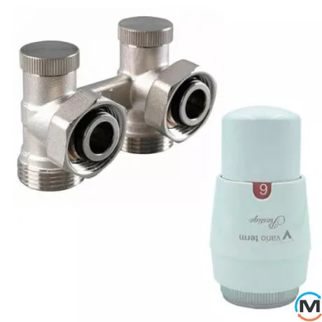 Комплект Vario Term Никель Standard тип V PRESTIGE угловой PRNYGS0206C/FK (with nipples), фото 