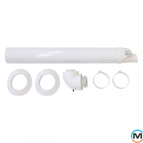 Комплект димоходу Vaillant для горизонтального проходу через стіну 60/100 РР (конд.), фото , зображення 2