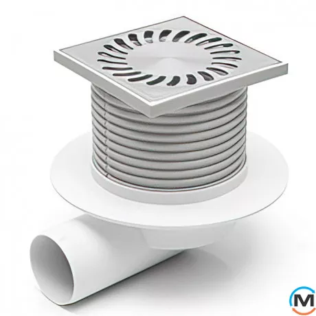 Трап із горизонтальним випуском MCH 425 NL гідрозатвор, Випуск сифону: Горизонтальний, фото 