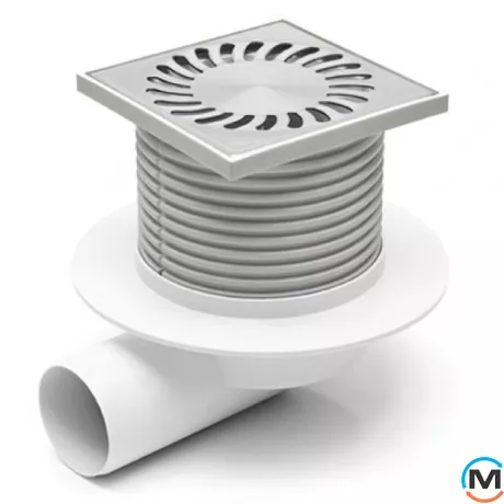 Трап із горизонтальним випуском MCH 445 XL сухий сифон, Випуск сифону: Горизонтальний, фото 