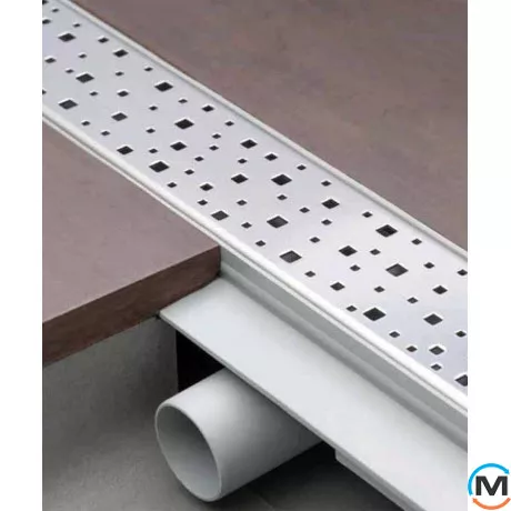 Душовий канал MCH CH N 650 S 1 з ґратами "Квадрати", Монтажна довжина (мм): 715, фото , зображення 3