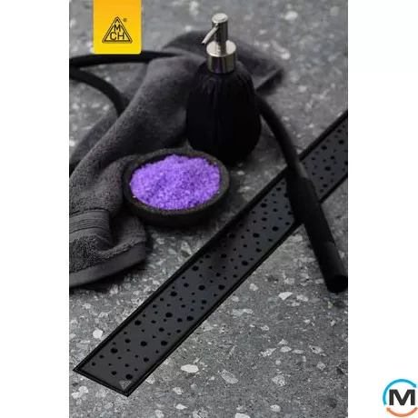 Душовий канал MCH CH 350 DC з ґратами "Краплі", Монтажна довжина (мм): 415, фото , зображення 3