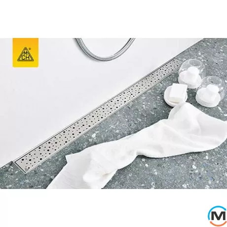 Душовий канал MCH CH 750/S40 DN 1 з ґратами "Краплі", Монтажна довжина (мм): 815, фото , зображення 3