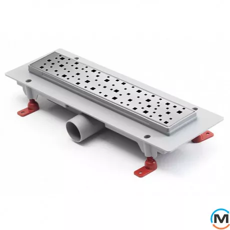 Душовий канал MCH CH 350 S з ґратами "Квадрати", Монтажна довжина (мм): 415, фото 