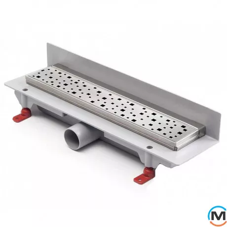 Душовий канал MCH CH 350 SN 3 з ґратами "Квадрати", Монтажна довжина (мм): 415, фото 