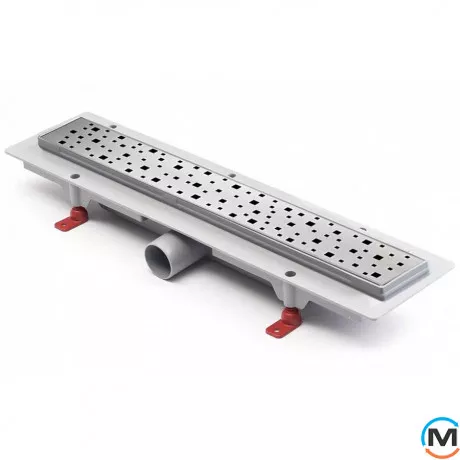 Душевой канал MCH CH 450 S с решеткой "Квадраты", Монтажная длина (мм): 515, фото 