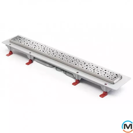 Душовий канал MCH CH 850/S40 DN 1 з ґратами "Краплі", Монтажна довжина (мм): 915, фото 